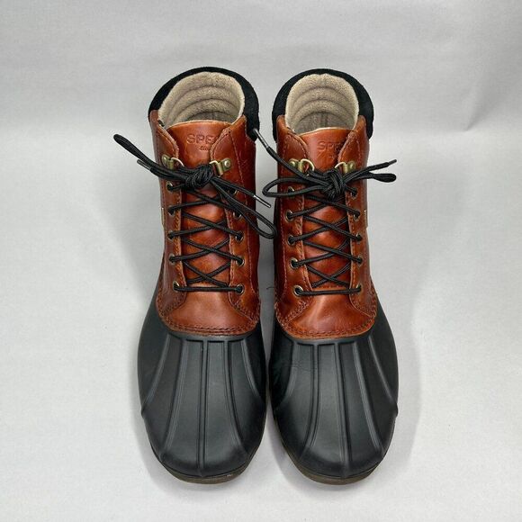 Sperry Men's Size 10 Avenue Brown Leather Waterproof Duck Boots‎ - Picture 3 of 11